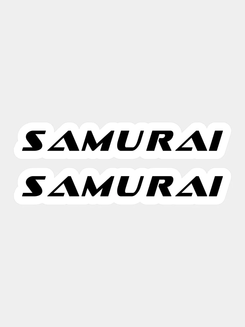 Черный наклейка на авто Samurai надпись самурай на мотоцикл велосипед 2 шт