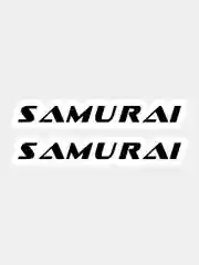 Черный наклейка на авто Samurai надпись самурай на мотоцикл велосипед 2 шт
