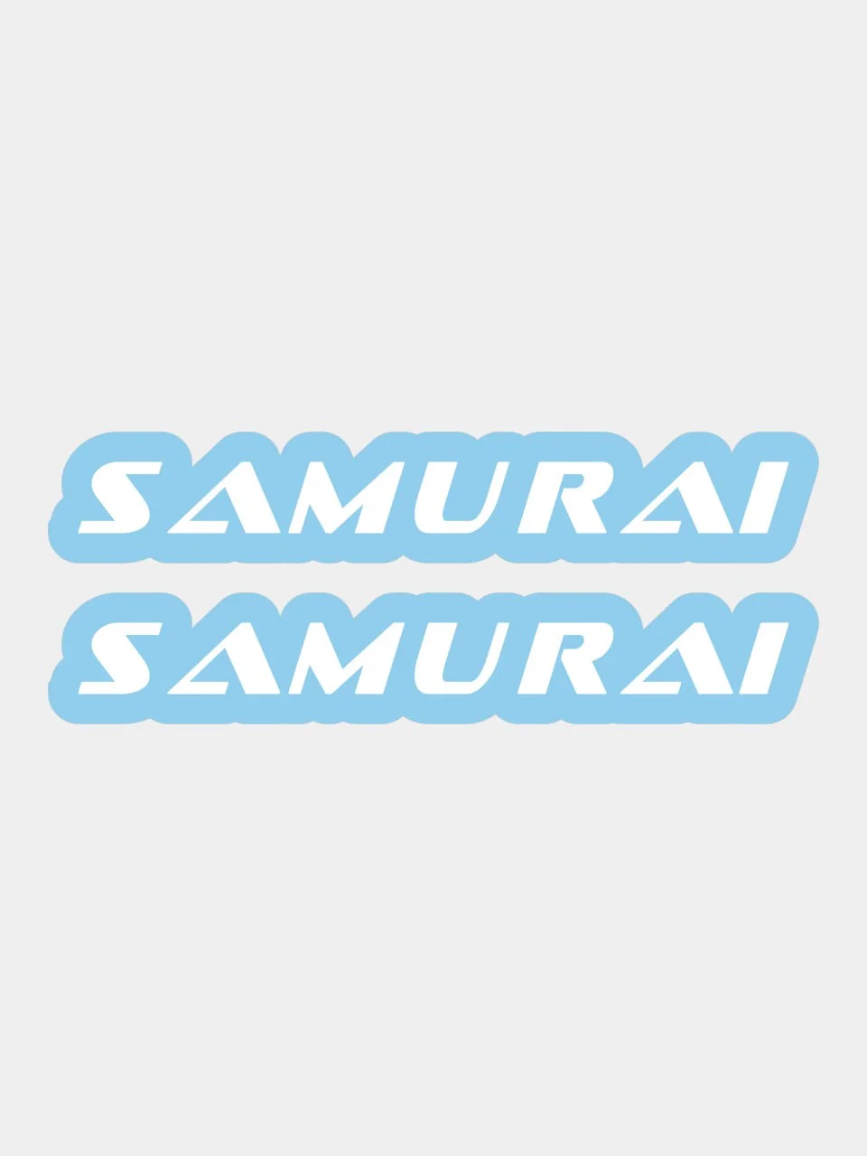 Белый наклейка на авто Samurai надпись самурай на мотоцикл велосипед 2 шт