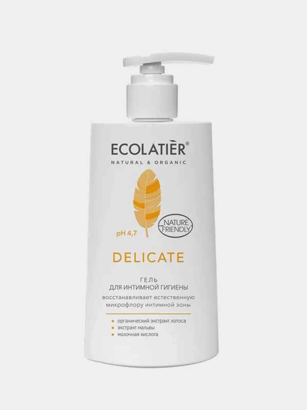 Гель для интимной гигиены Ecolatier Delicate, с органическим экстрактом лотоса, 250 мл
