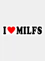 Наклейка на авто надпись я люблю сердечко i love milfs мотоцикл