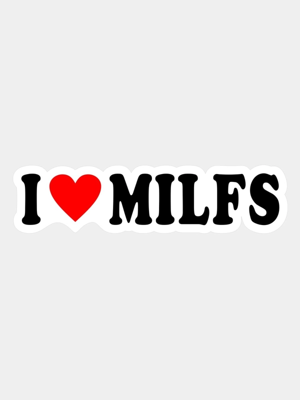 Наклейка на авто надпись я люблю сердечко i love milfs мотоцикл