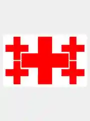 Красный наклейка знак интерьерный Красный крест медицинский плюс на аптечку