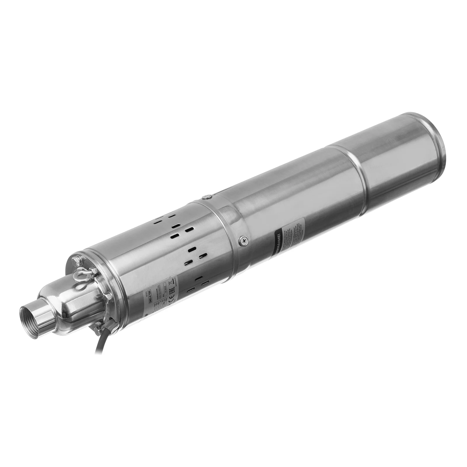 Скважинный насос DWS-4-100, винт., диаметр 4", 800 Вт 1700 л/ч, напор 100 м, DENZEL, 97252