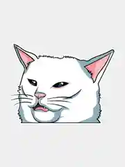 Наклейка на авто мото злой кот мем голова кота