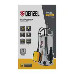 Дренажный насос DP1100X, 1100 Вт, подъем 11 м, 15500 л/ч, DENZEL, 97224