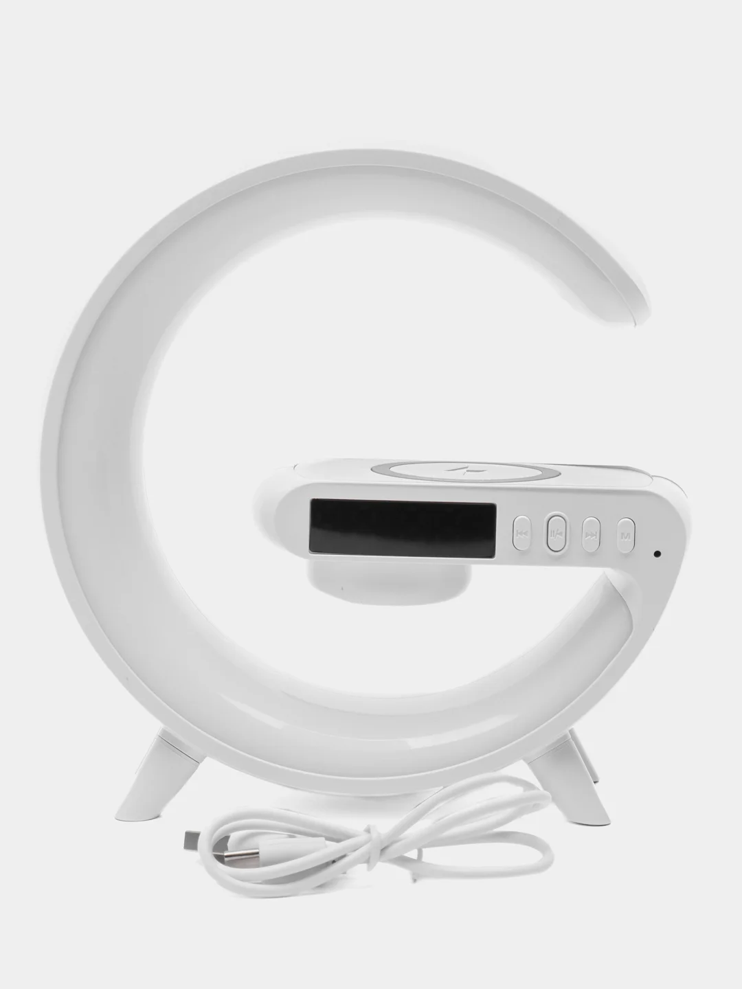Колонка bluetooth, светильник, часы, будильник, беспроводная зарядка, G63