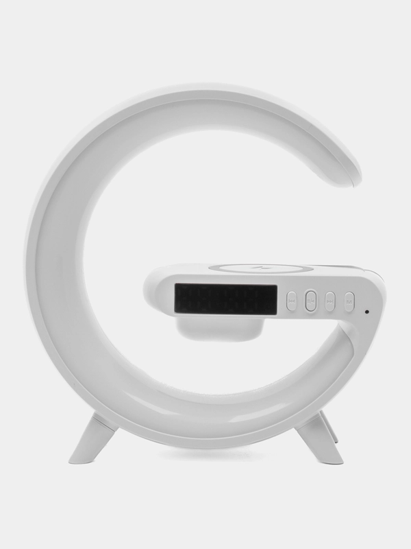 Колонка bluetooth, светильник, часы, будильник, беспроводная зарядка, G63