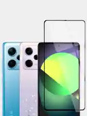 Прозрачный стекло для Redmi Note 12 Pro, 12 Pro Plus защитное BROSCORP прозрачное олеофобное с рамкой