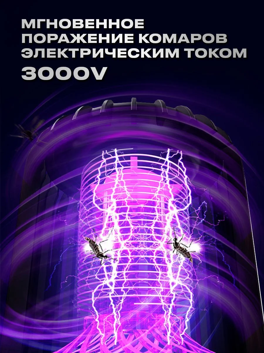 Ультрафиолетовая лампа-ловушка от комаров, отпугиватель насекомых