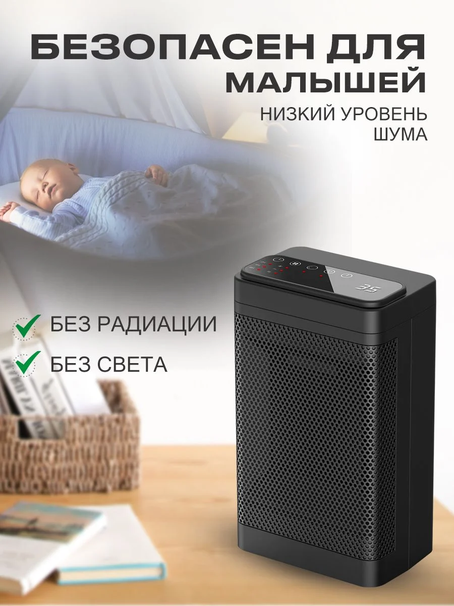 Электрический керамический обогреватель 3 режима работы с пультом управления 5/750/1500W