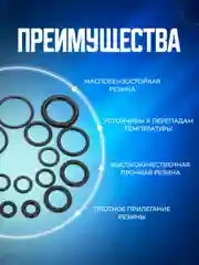 Набор авто рем комплект резиновых уплотнительных колец, 500 штук в пластиковом кейсе