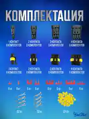 Набор разъемов автомобильных 352 предмета. 1/2/3/4 pin 0,5-2,5 мм2, 26 комплектов