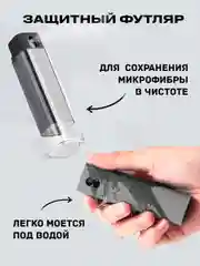 Набор для очистки экранов спрей с микрофиброй и жидкостью жёлтый неон