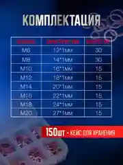 Медная шайба М6-М20, набор медные уплотнительные кольца 150 штук