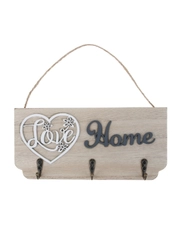 Ключница открытого типа HOME на 3 крючка, 23x11 см