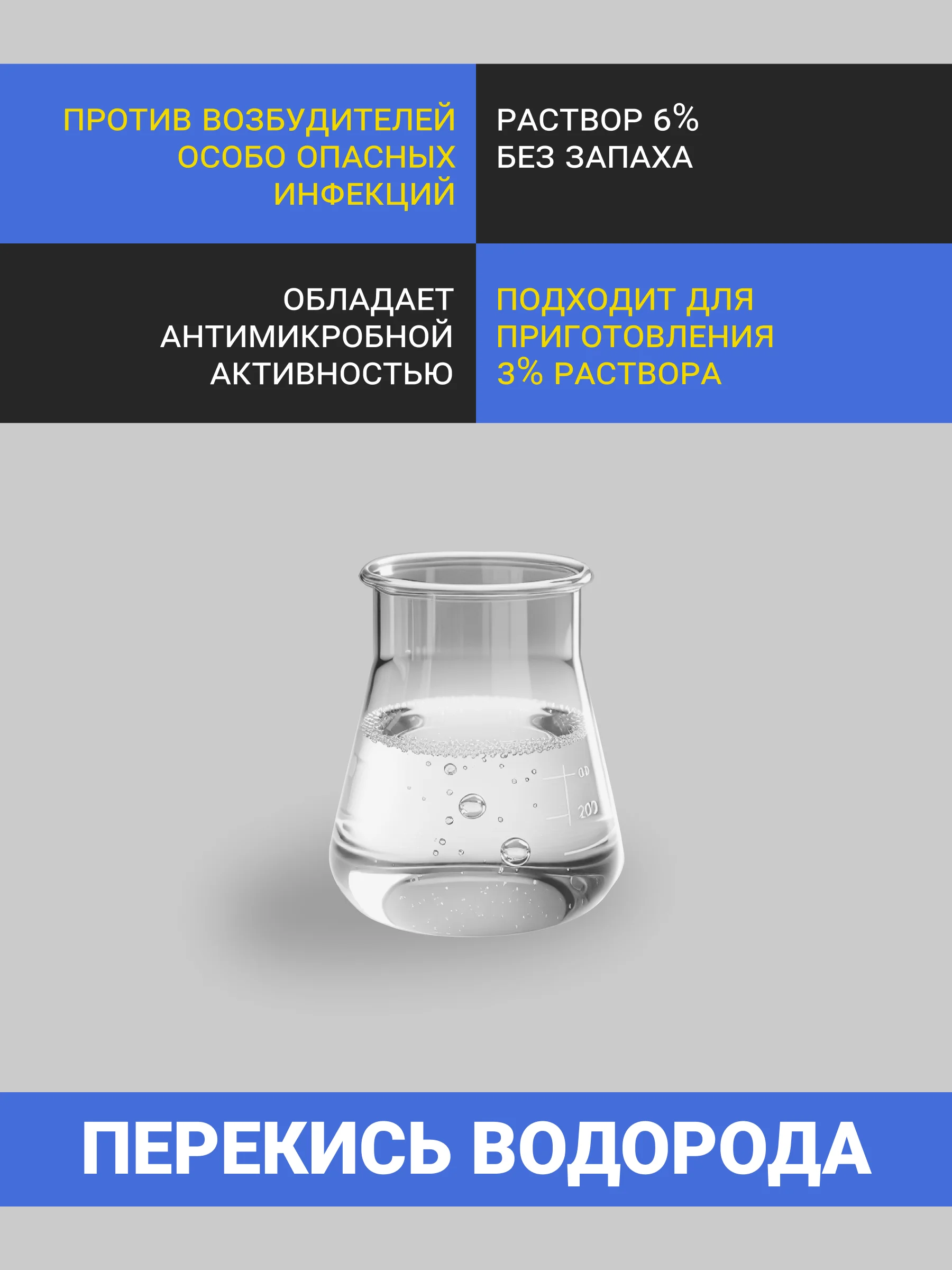 Перекись водорода 6%, 1 л