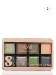 Зеленый тени для век "MAKEUP STUDIO", 8 цветов в палетке