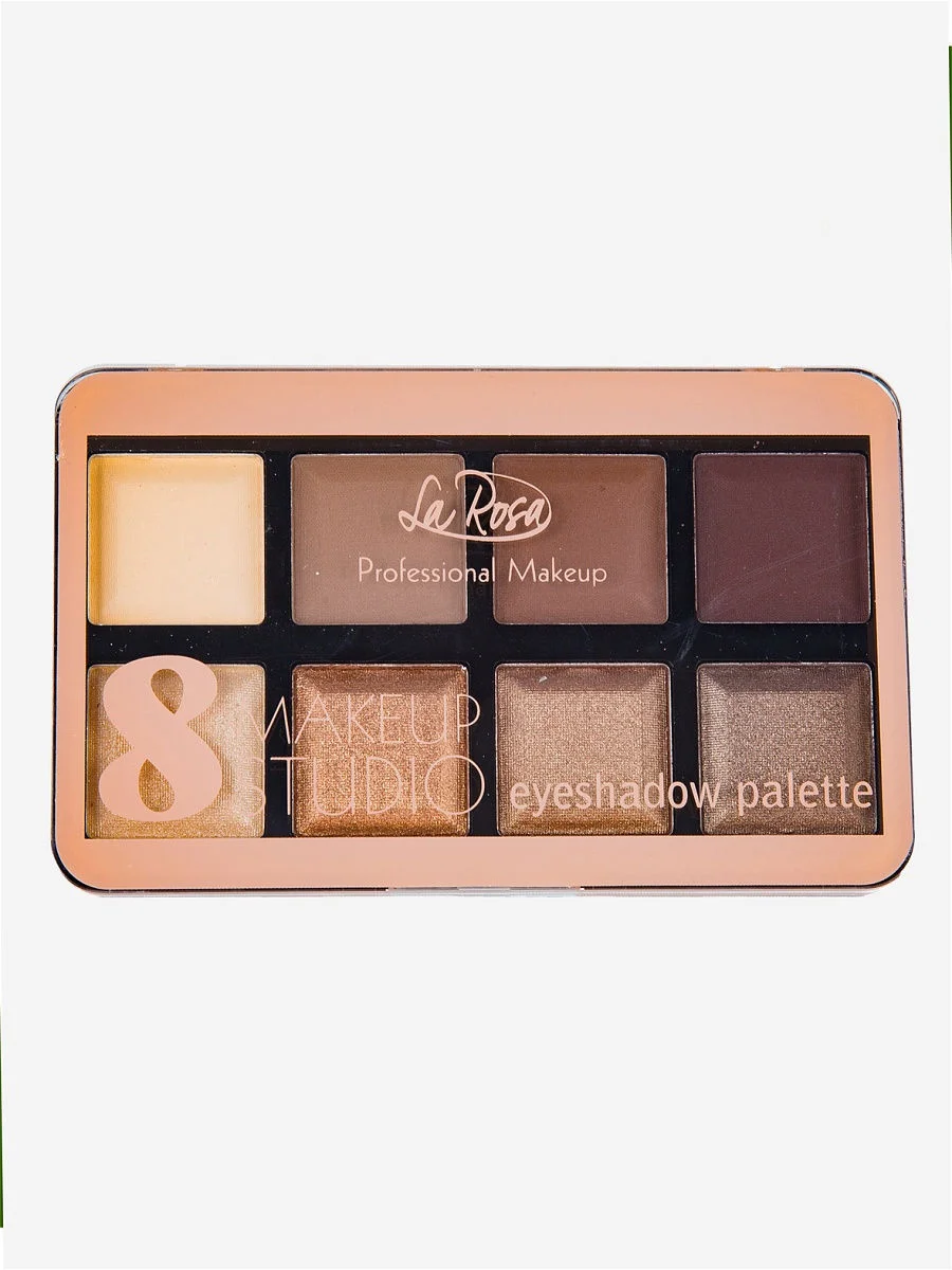 Бежевый тени для век "MAKEUP STUDIO", 8 цветов в палетке