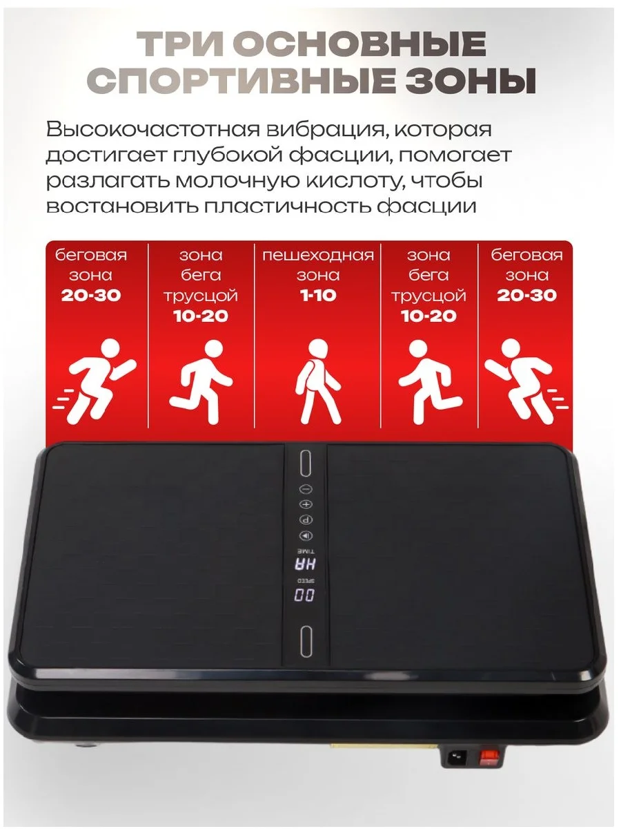 Черный виброплатформа, FitnessLive, с Bluetooth и эспандерами, тренажер для похудения, FL-104