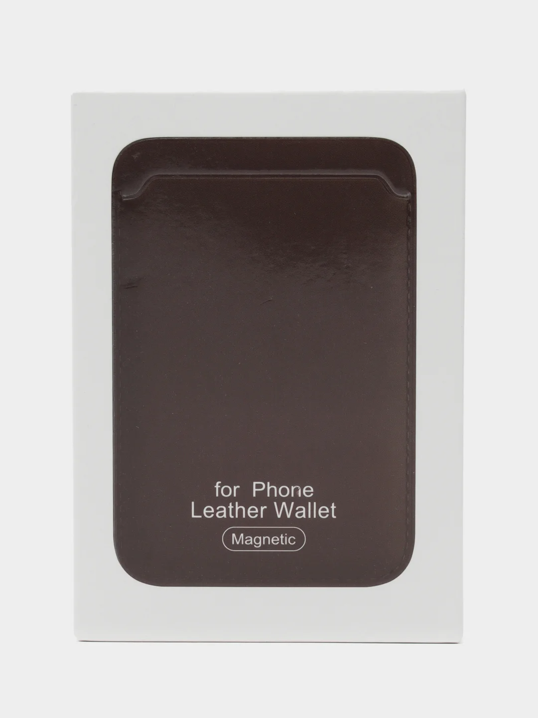 Тёмно-бордовый картхолдер MagSafe Leather Wallet для iPhone