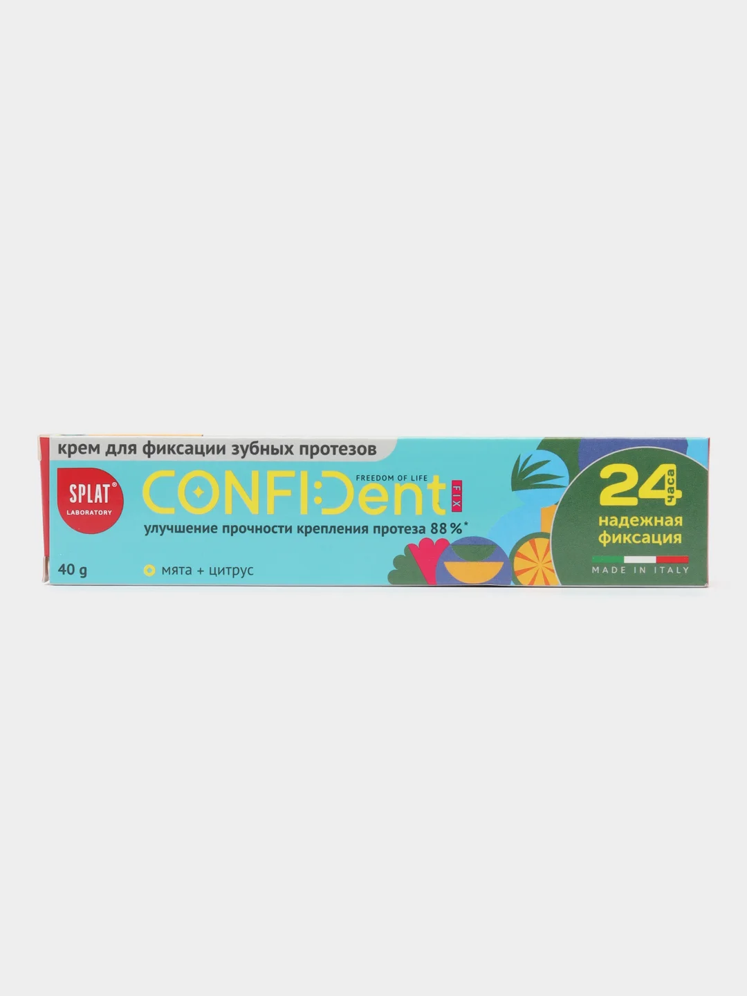Крем для фиксации протезов SPLAT Confident fix со вкусом мяты и цитруса, 40г