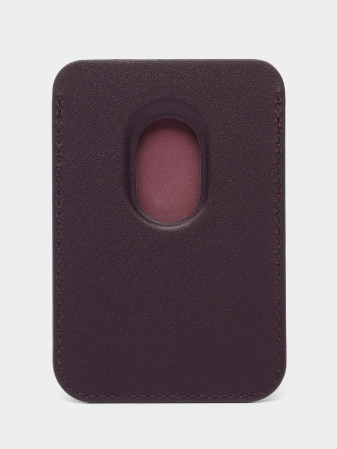 Тёмно-бордовый картхолдер MagSafe Leather Wallet для iPhone