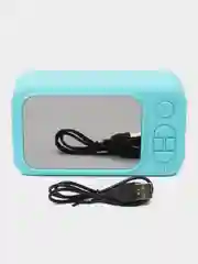 Голубой беспроводная Bluetooth колонка 5 в 1 часы - будильник настольные