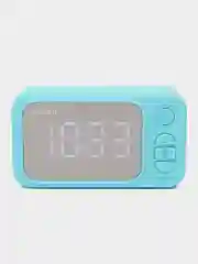 Голубой беспроводная Bluetooth колонка 5 в 1 часы - будильник настольные
