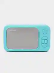 Голубой беспроводная Bluetooth колонка 5 в 1 часы - будильник настольные