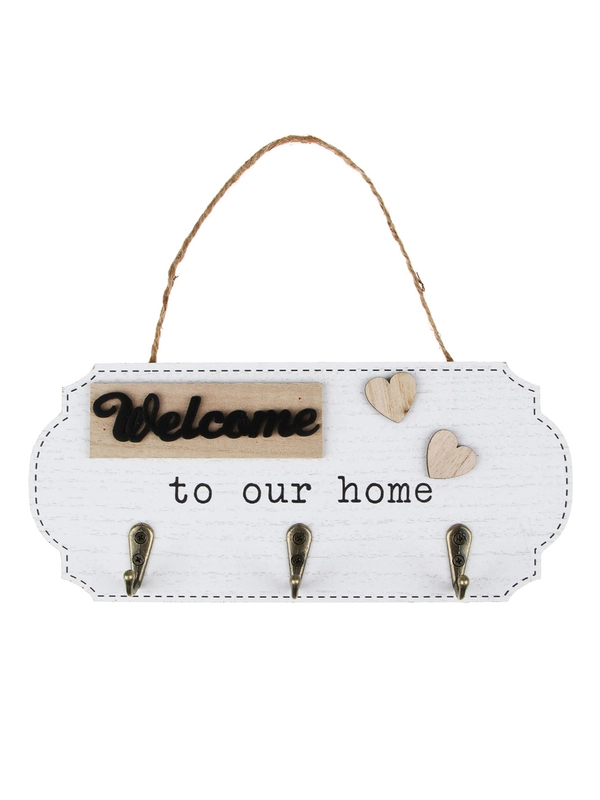Ключница открытого типа WELCOME на 3 крючка, 23,5х10,3х3 см