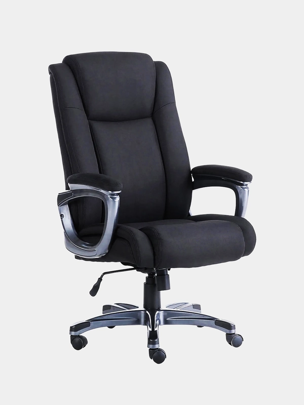 Кресло офисное BRABIX PREMIUM Solid HD-005, НАГРУЗКА до 180 кг, ткань, черное, 531822