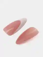 Серый накладные ногти с дизайном френч, 24 штуки