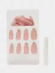 Вишнёвый накладные ногти с дизайном, 24 штуки + клей