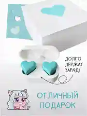 Зеленый беспроводные наушники Soul Buds V2.0 с микрофоном и Bluetooth, сердечки