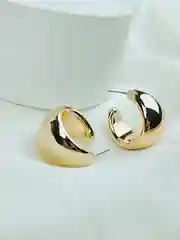 Золотой серьги капли женские, крупные гвоздики, под серебро и золото, бижутерия
