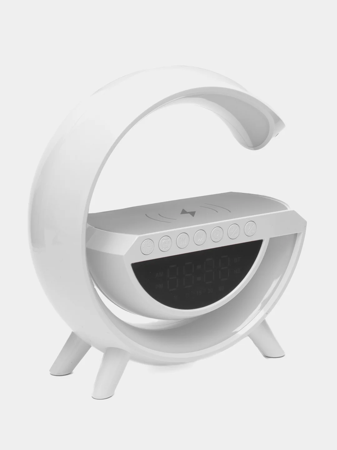 Колонка bluetooth, светильник, часы, будильник, беспроводная зарядка, ВТ3401