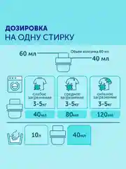 Гель для стирки БОЛЬШАЯ СТИРКА Color для цветных тканей, гипоаллергенный, 50 стирок, 2 л