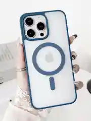 Темно-синий чехол для iPhone 11, 12, 13, 14, 15, 16, Pro, 15 Pro Max MagSafe, чехол на айфон магсейф