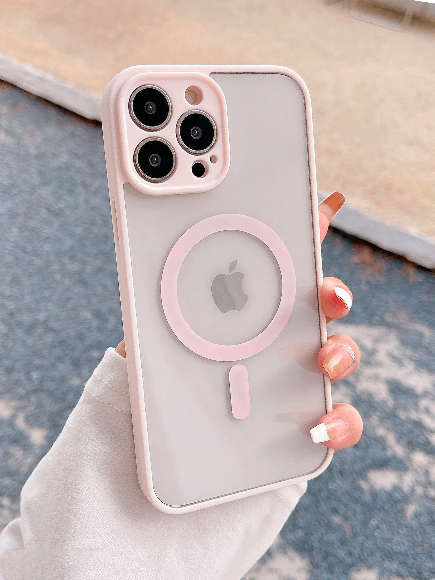 Розовый чехол для iPhone 11, 12, 13, 14, 14 Pro, 14 Pro Max MagSafe, чехол на айфон магсейф