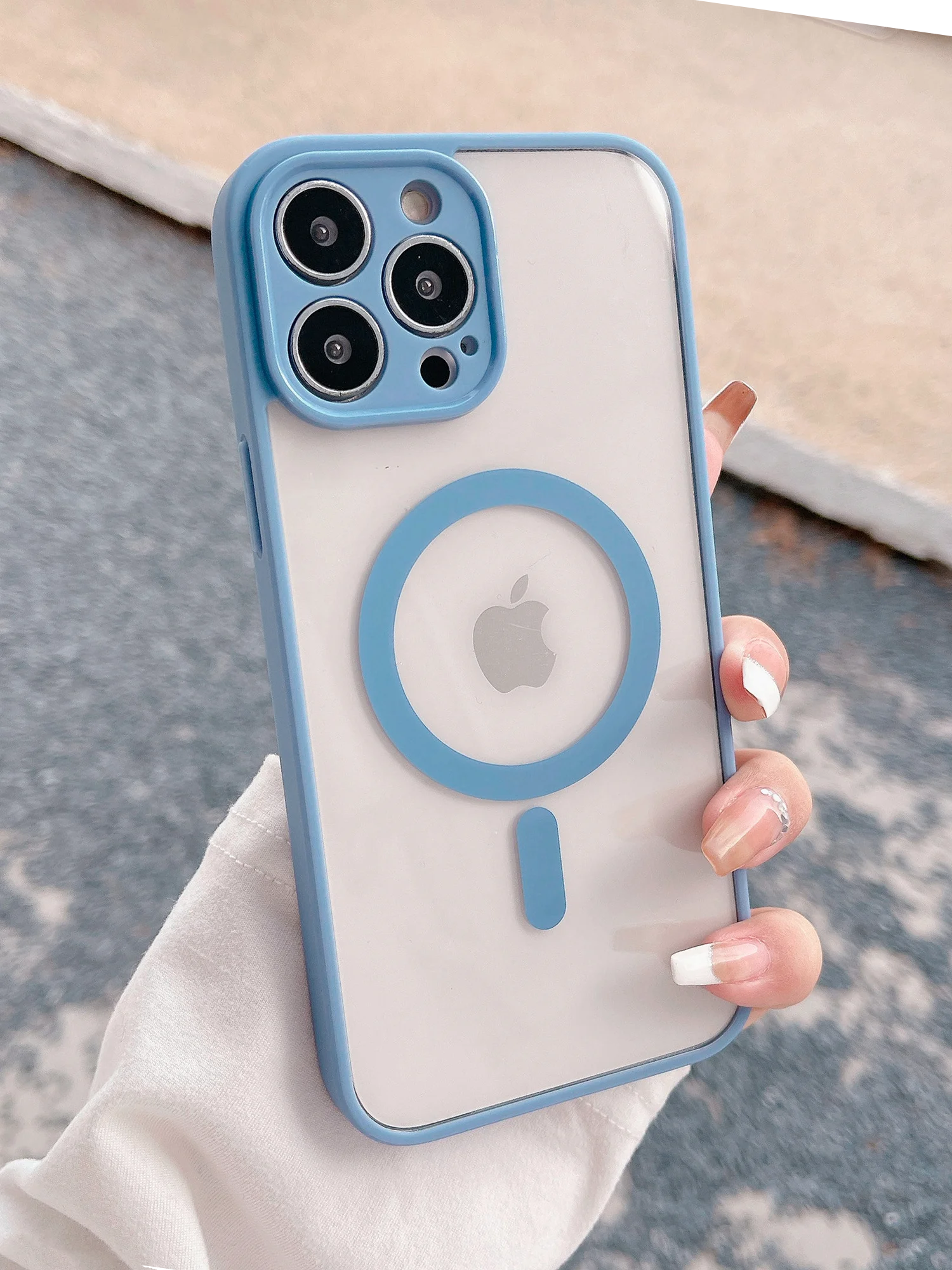 Голубой чехол для iPhone 11, 12, 13, 14, 14 Pro, 14 Pro Max MagSafe, чехол на айфон магсейф