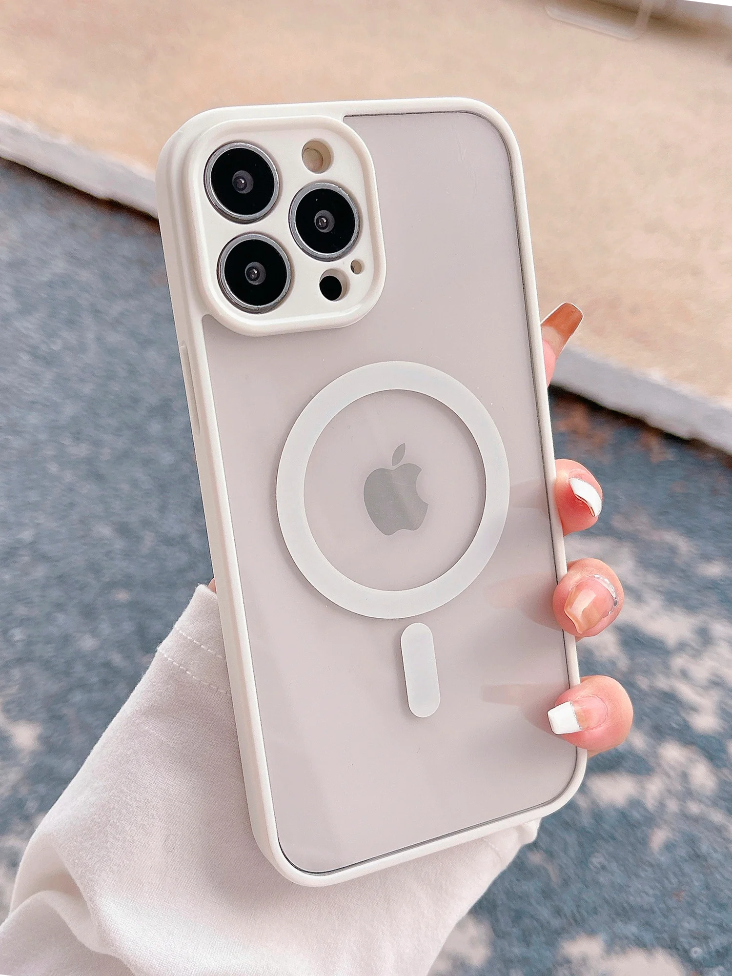 Белый чехол для iPhone 11, 12, 13, 14, 14 Pro, 14 Pro Max MagSafe, чехол на айфон магсейф