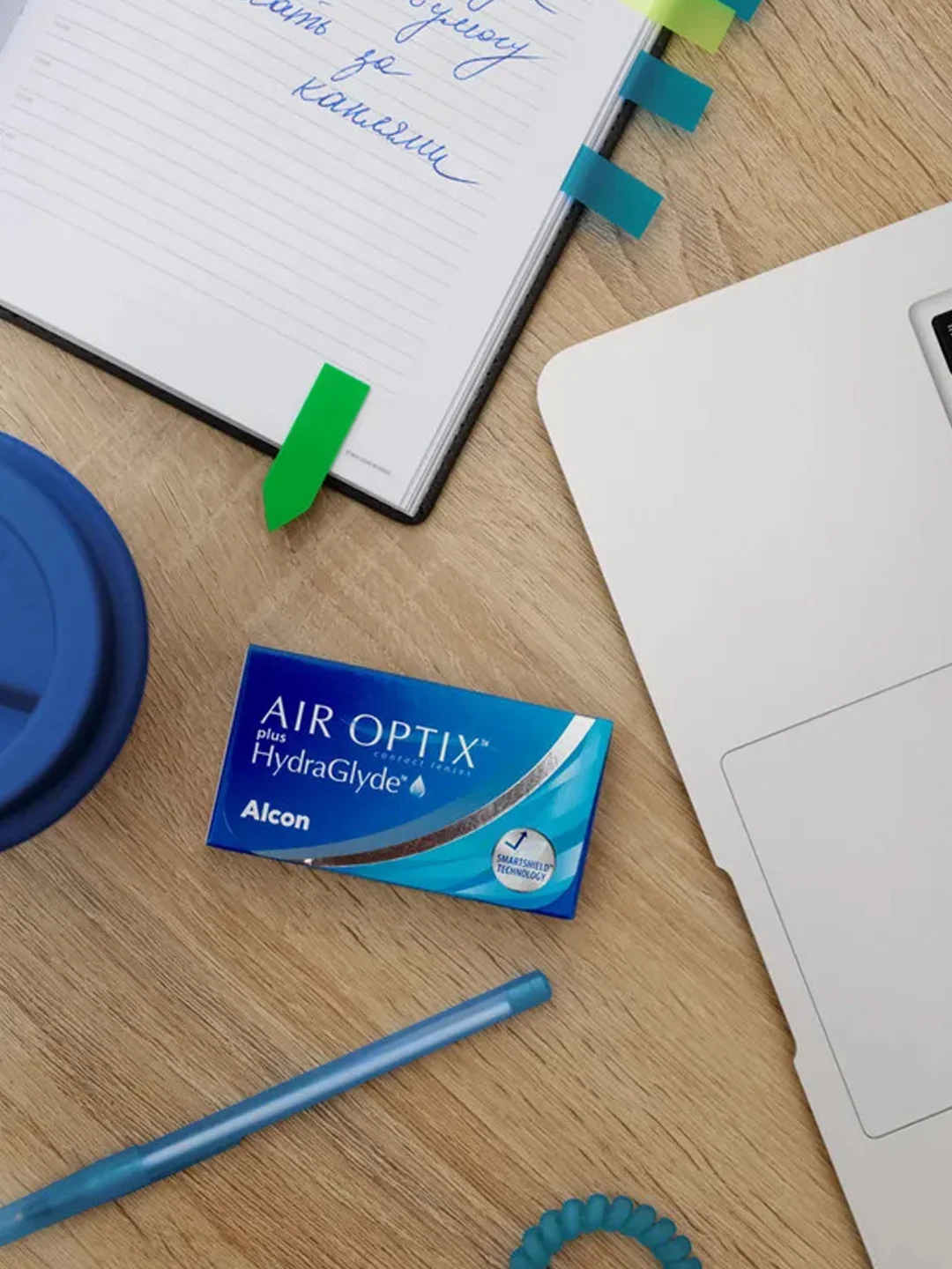 Контактные линзы Alcon AIR OPTIX plus HydraGlyde, 6 штук
