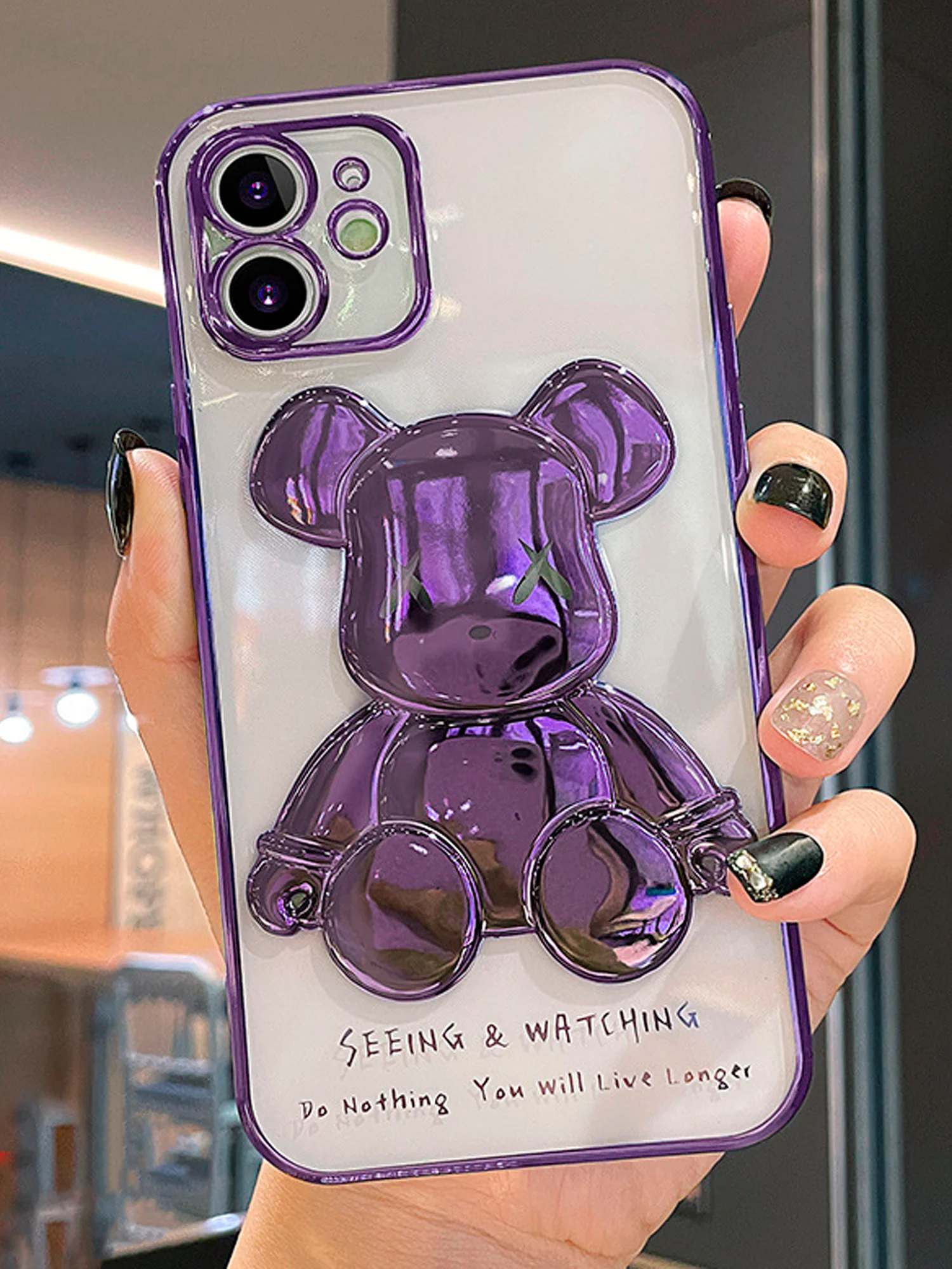 Пурпурный чехол для iPhone 11, 13, 14, 15, Pro, Max, чехол на айфон силиконовый с принтом KAWS