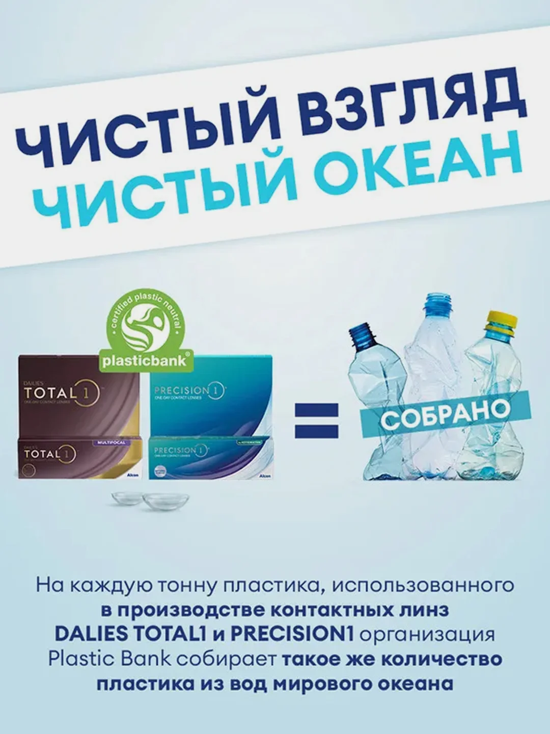 Контактные линзы Alcon DAILIES TOTAL1, 90 штук