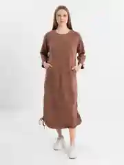 Коричневый платье женское