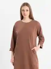 Коричневый платье женское