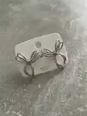 Серьги гвоздики бант золото серебро
