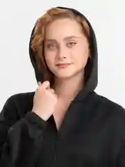 Черный толстовка женская, худи, кофта укороченная женская, зипка на молнии, с начесом