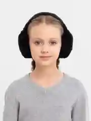 Черный наушники утепленные, тёплые, зимние, осенние, весенние, димесезонные, с настройкой длины